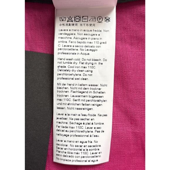 NEW Marina Rinaldi Fisica 100% Linen Button Down Top Womens 24 Plus Pink Fuchsia - Picture 13 of 13